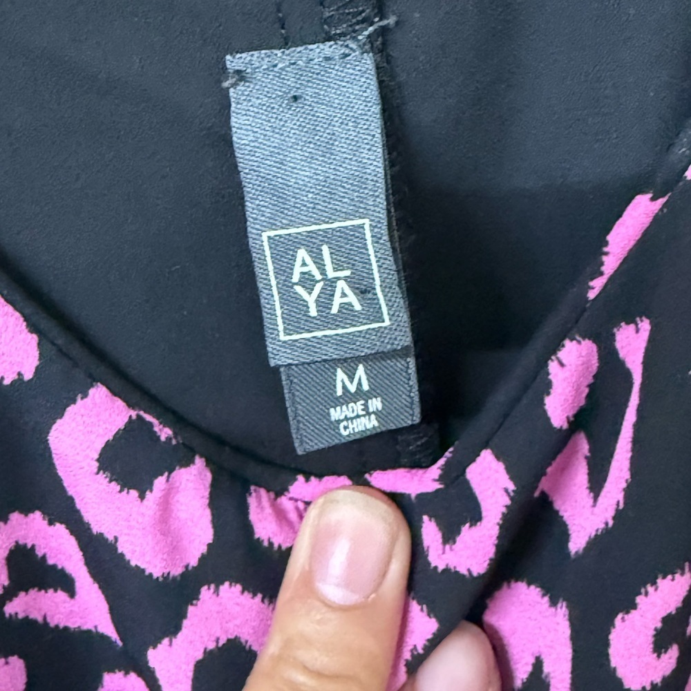 Alya Black and Pink Animal Print Dress - Picture 4 of 5